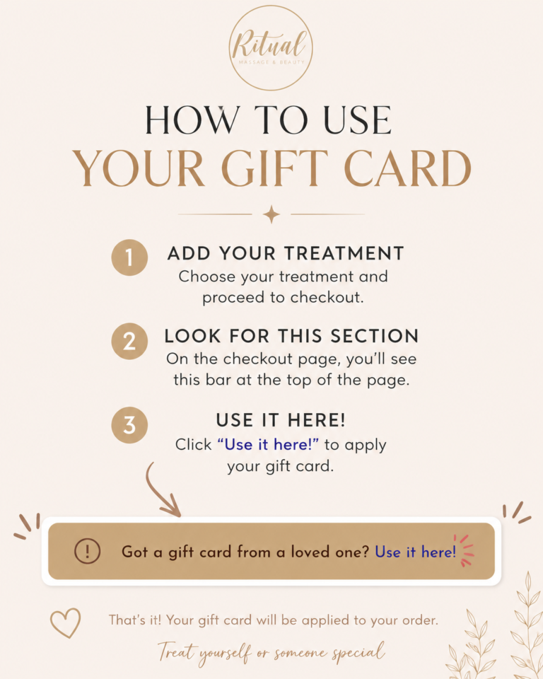 Massage gift card Bristol
