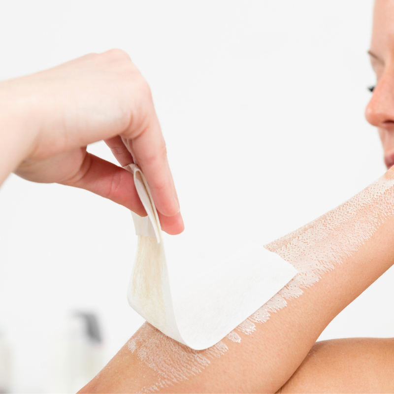 Forearm waxing treatment