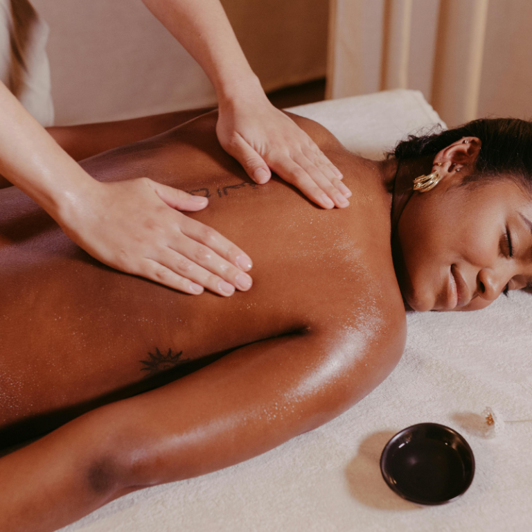 Relaxing back and neck massage