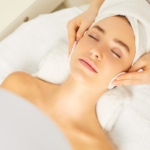 Relaxing massage and face cleansing
